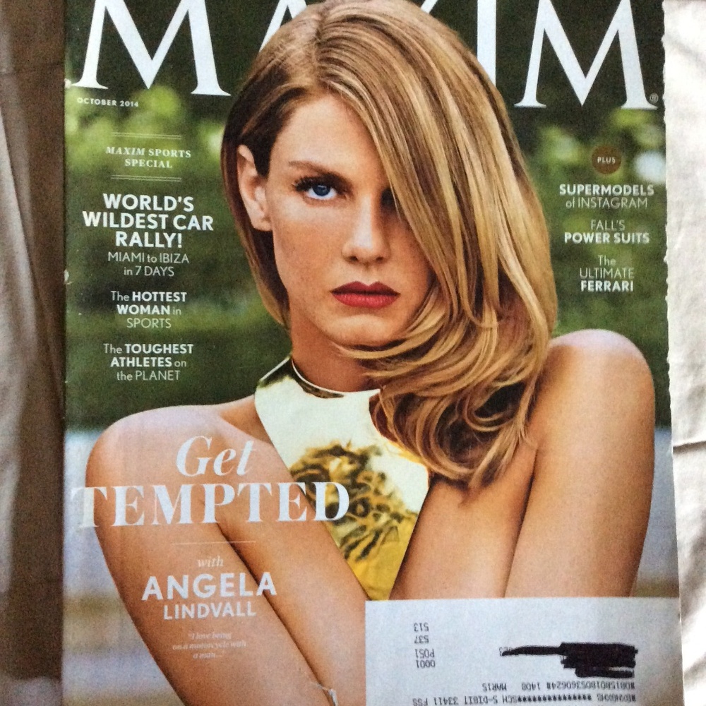 Maxim Magazine October 2014 #197 Angela Lindvall Cover